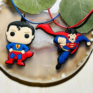 Kids Flying Superhero Pendant Necklace, Kids Movie Character Several Options Necklace