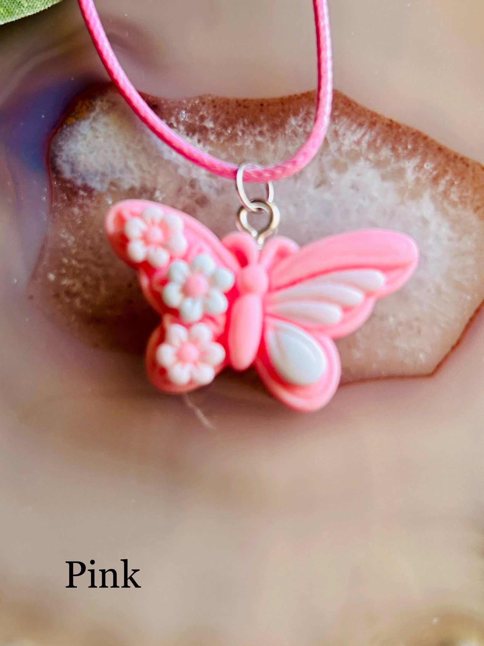 Kids Butterfly Charm Necklace, Kids Bug Animal Necklace - Etsy