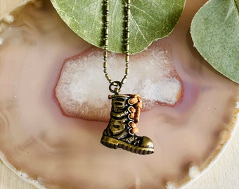 Kids Hiking Boot Necklace, Kids Outdoor Necklace