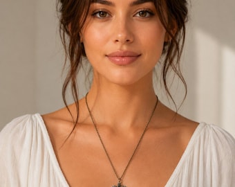 Angel Wing Cross Necklace, Faith Jewelry, Religious Pendant Necklace, Boho Christian Gift, Spiritual Jewelry, Gift for Her