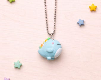 Dinosaur Necklace, Kids Dino Jewelry, Cute Dino Pendant, Animal Necklace, Kids Gift, Unisex Kids Jewelry, Cartoon Dinosaur Charm