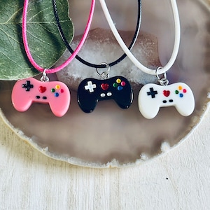 Kids Gamer Charm Necklace, Kids Game Controller Necklace