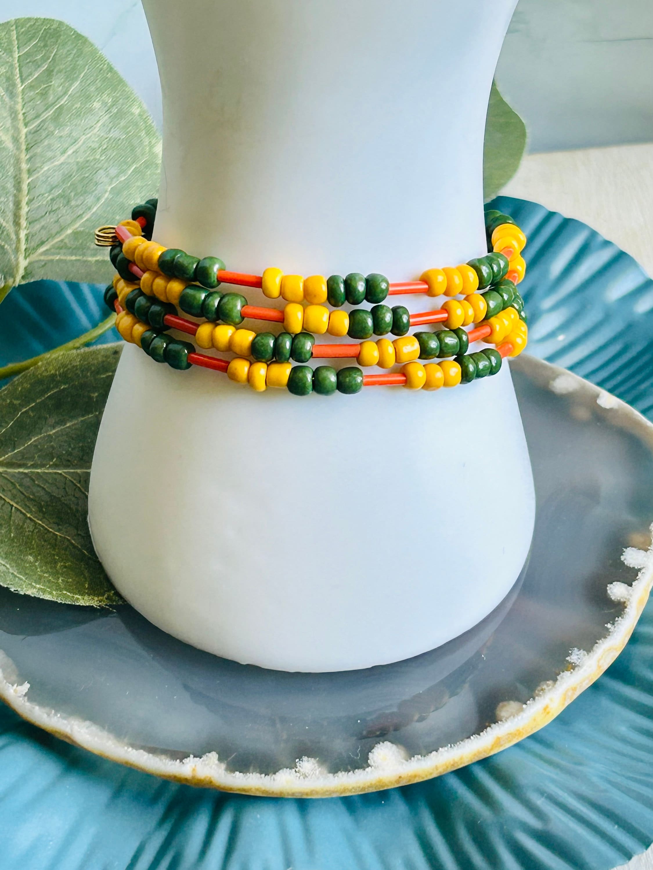 LUIS MORAIS 14kt Yellow Gold Good Luck Beaded Bracelet Multicolour FI