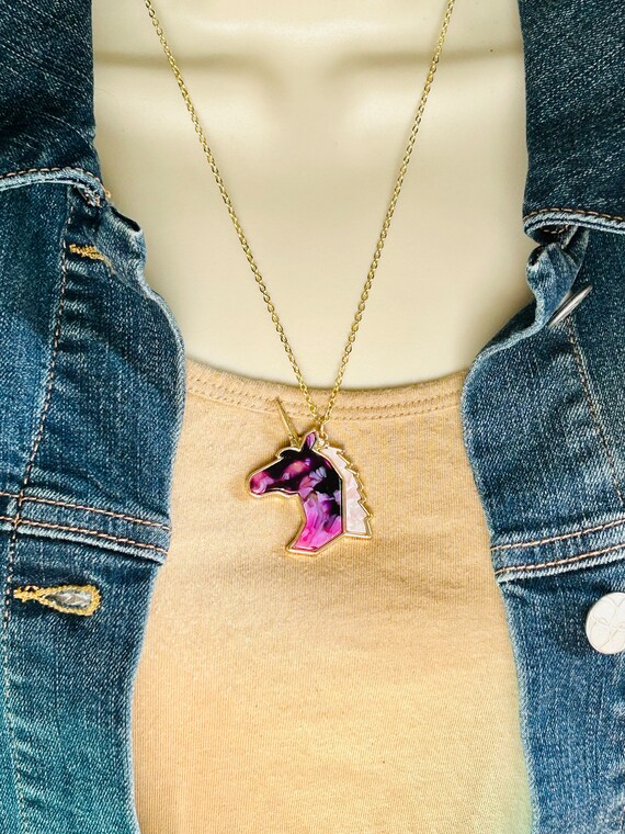 TINGN Collana Unicorno Per Ragazze - Ciondolo Cuore Con Unicorno, Regalo Compleanno, Lunghezza Regolabile - Foto 5