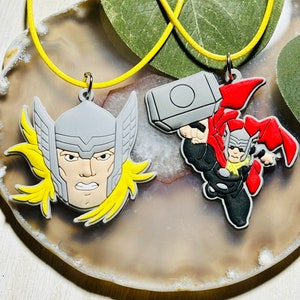 Kids Hammer Superhero Pendant Necklace, Kids Movie Character Several Options Necklace