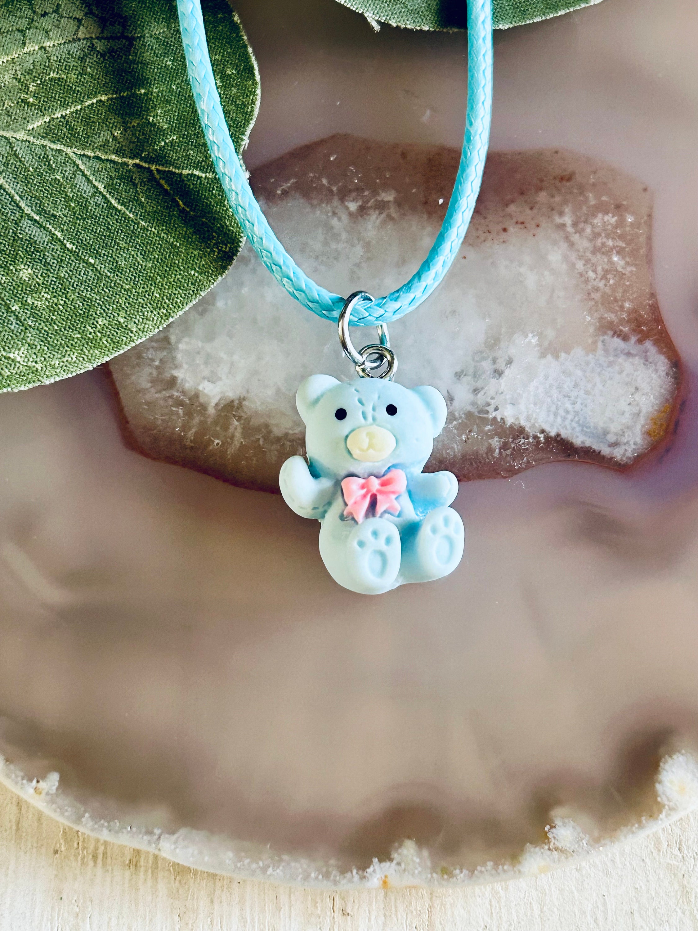 キッズテディベアストラップネックレス：動物ギフト - Etsy 日本