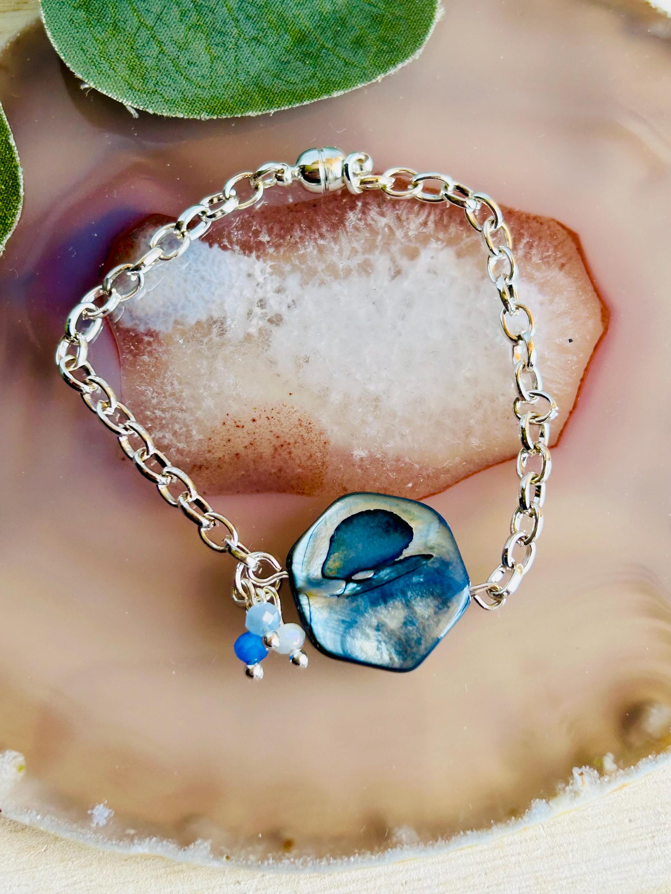 PRETYZOOM Bracciale Boho Donna Fatto A Mano In Conchiglie E Perline, Stile Spiaggia - 2