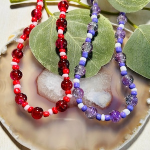 Kids Bead Necklace, Kids Silver Necklace