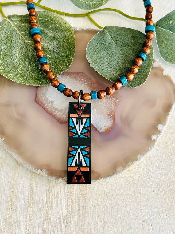 Aztec beaded necklace outlet