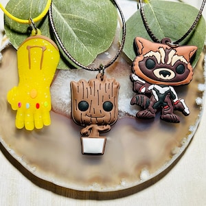 Kids Outer Space Superhero  Characters Necklace, Kids Movie Character Necklace Multiple Options