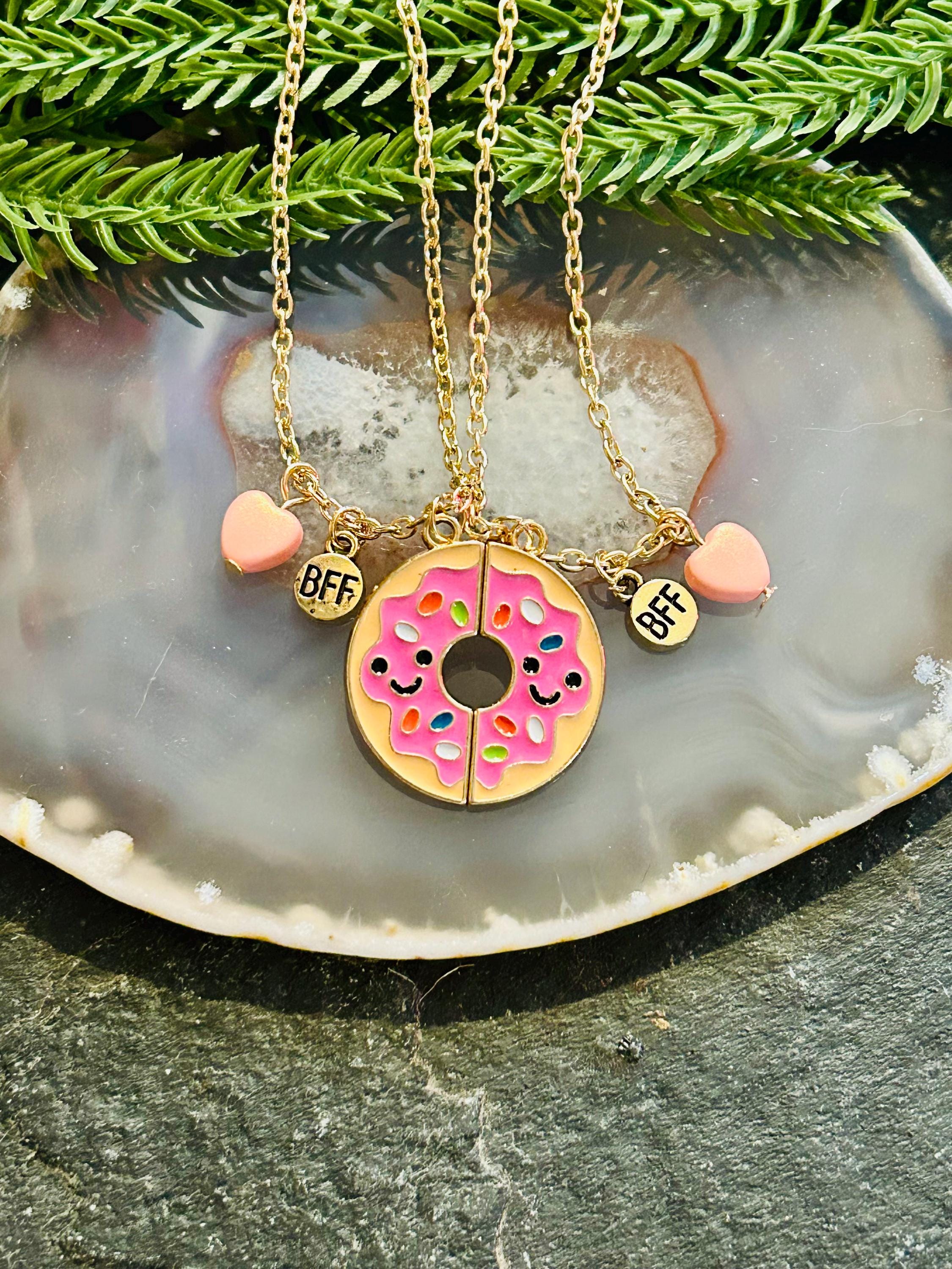 BFF Collane Amicizia Arcobaleno 2 Pezzi - Ciondoli A Cuore Magnetico Per Migliori Amiche, Regalo Compleanno Ragazze