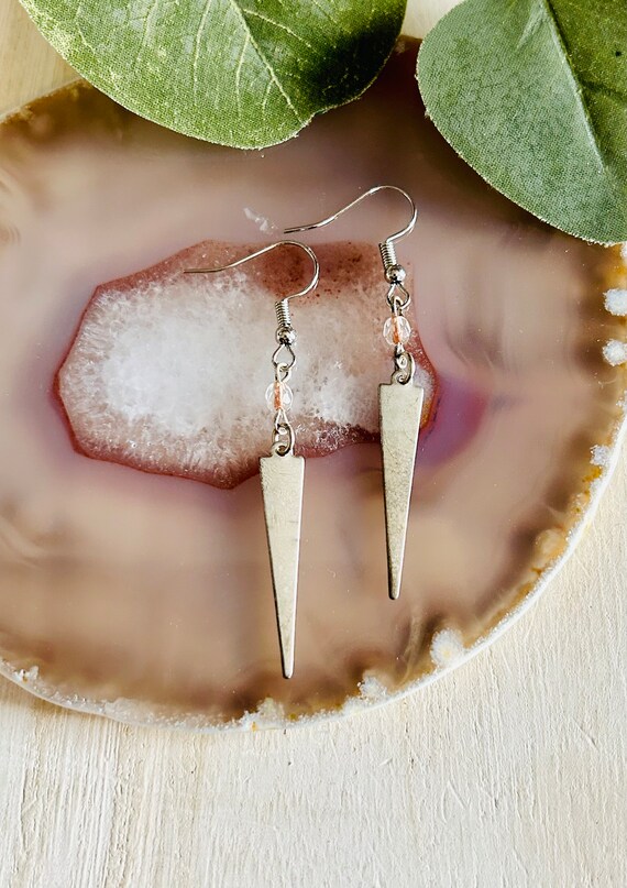 Triangle drop earrings deals
