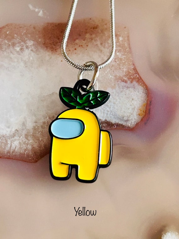Among Us Character Necklace, Kids Silver Charm - Etsy display picture 1