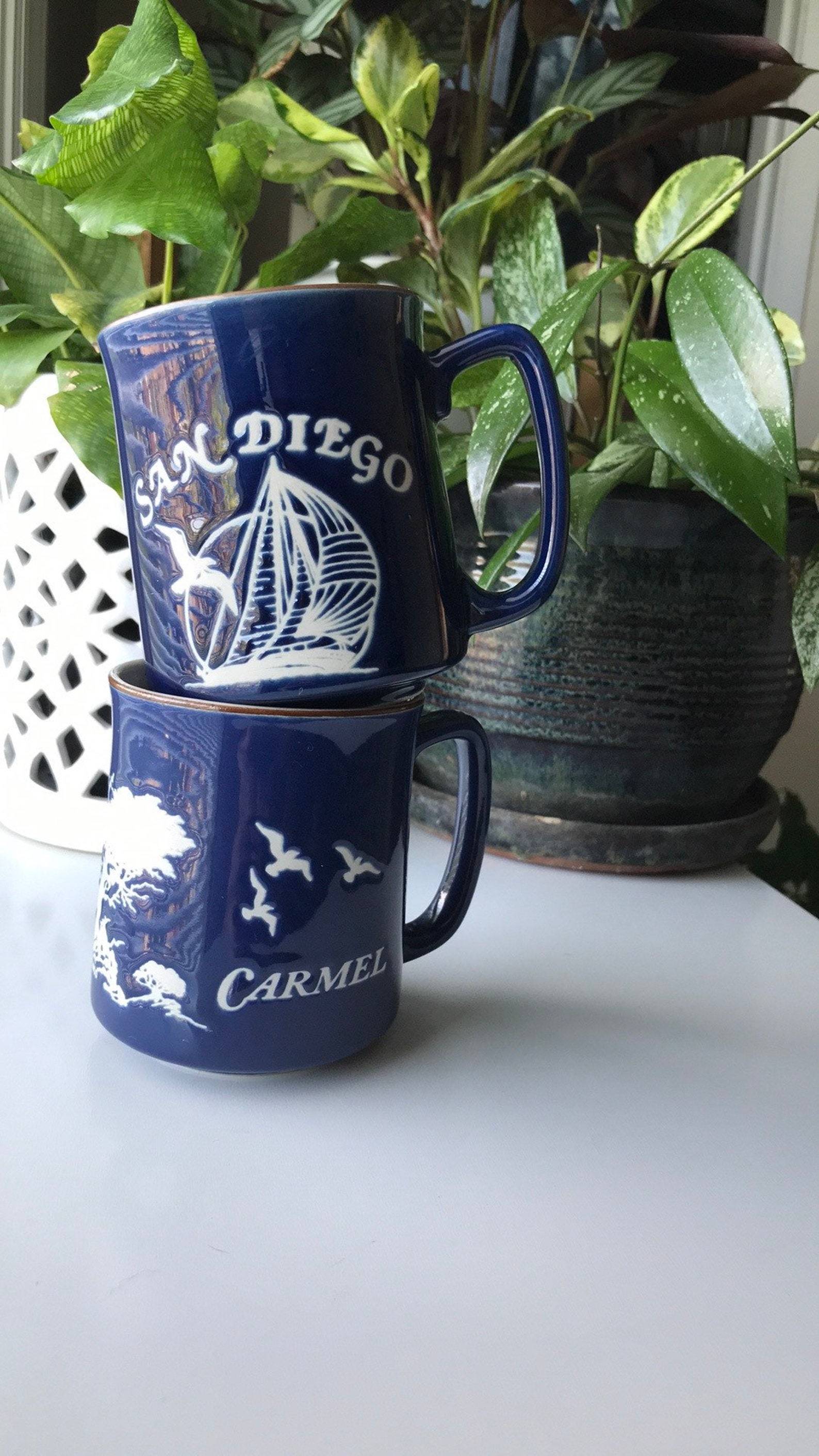 Set of 2 Destination Souvenir Mugs Etsy