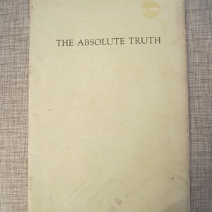 The Absolute Truth - World War I photo book