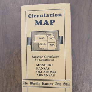 Circulation Map - Kansas City Star - 1934