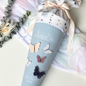 Schultüte, Zuckertüte, Schultüte Mädchen, Schultüte 70cm, Schultüte 35cm, Schultüte Schmetterling, Geschwistertüte