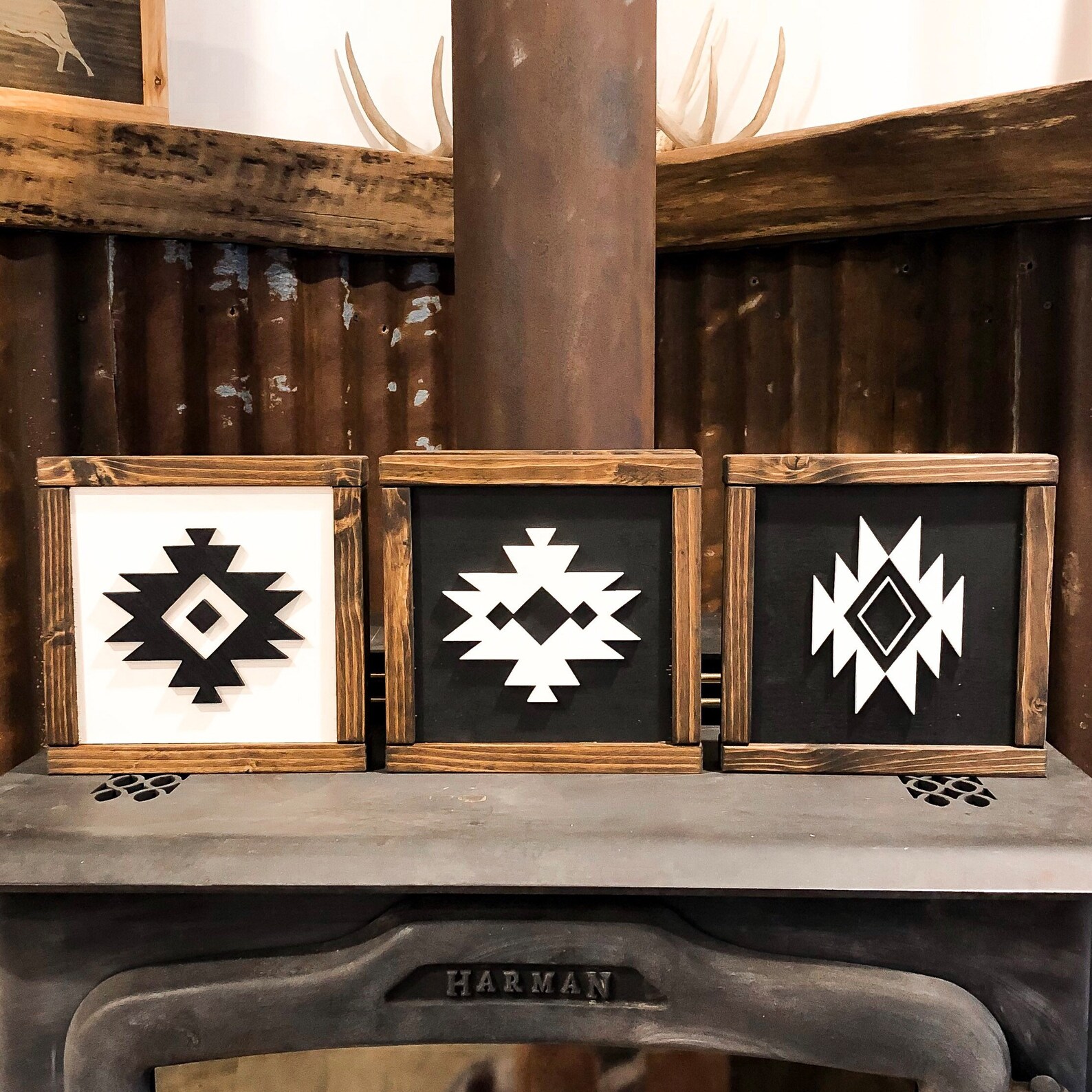 SET OF 3 3D Aztec Signs Western Decor Rustic Decor - Etsy