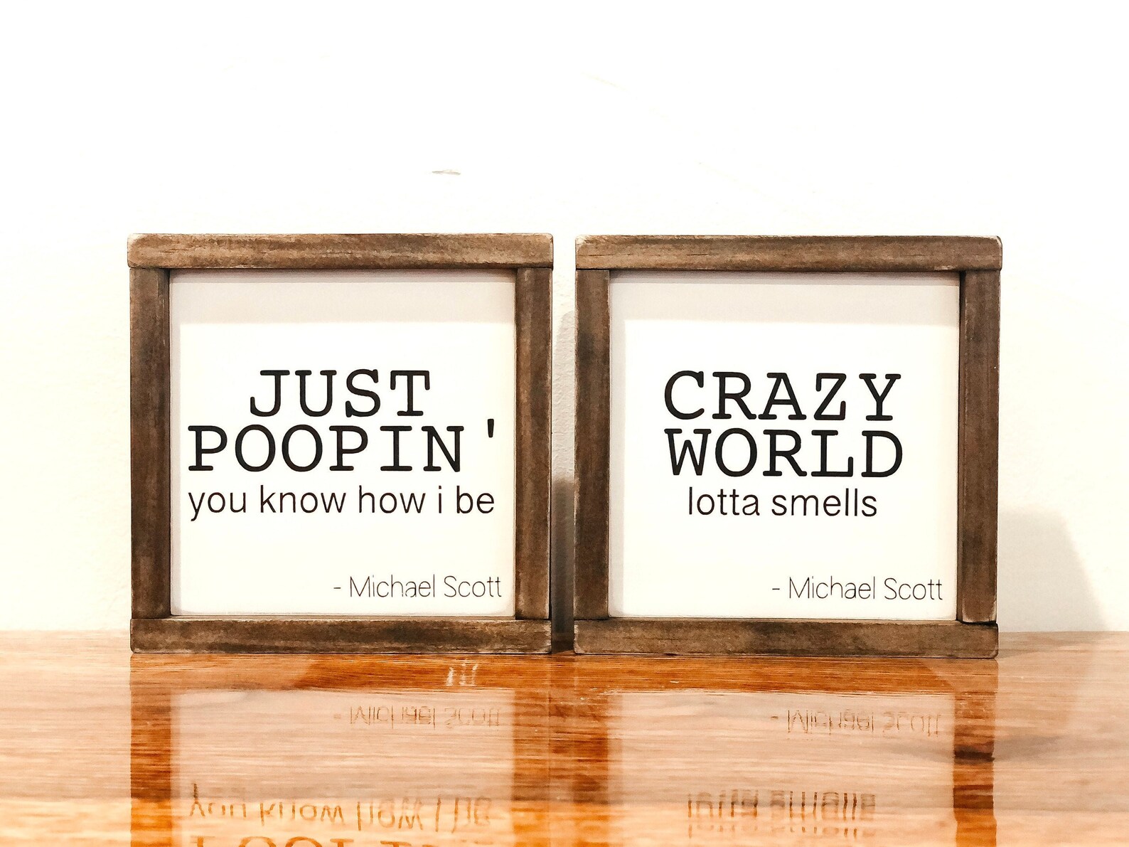 The Office Bathroom Signs Funny Bathroom Sign Michael Scott Etsy