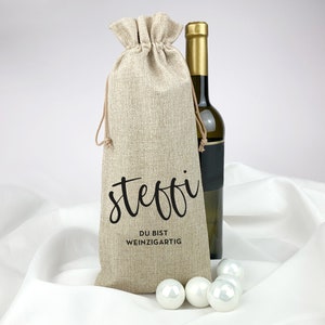 Personalized Christmas bags // Christmas gifts for women and men, wine gifts, sustainable gift packaging Du bist weinzigartig