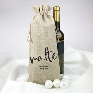 Personalized Christmas bags // Christmas gifts for women and men, wine gifts, sustainable gift packaging Ho ho ho und so