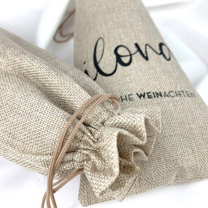 Personalized Christmas bags // Christmas gifts for women and men, wine gifts, sustainable gift packaging image 6