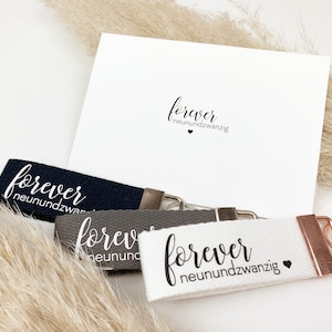 Schlüsselanhänger & Karte * forever 29 // 30 Geburtstag, Geschenk Frau, Geschenk Mann, lustige Karte, witzig, 29, Schlüsselband