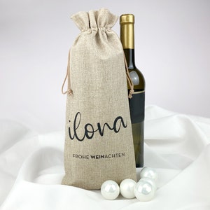 Personalized Christmas bags // Christmas gifts for women and men, wine gifts, sustainable gift packaging Frohe WEINachten