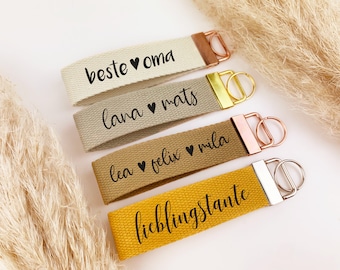Personalized keychain / small gift for women, gift for men, personalized gift, lanyard, individual, colors