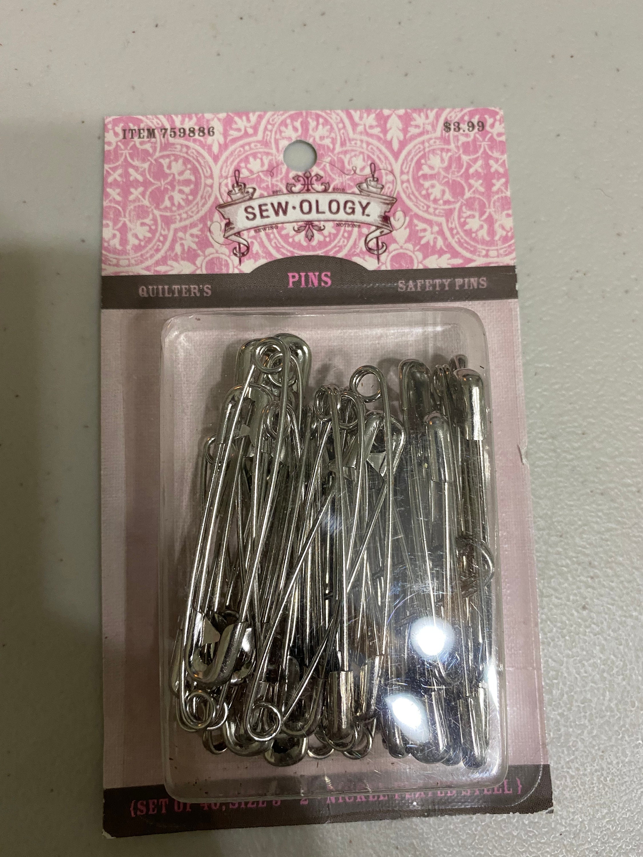 Sewology Brand Pins Quilter's Safety Pins new Etsy