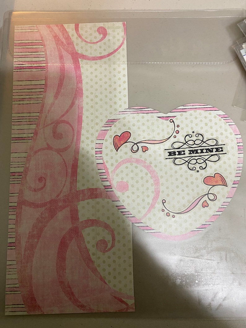 Pre-made Valentine scrapbook borders and designs - made with all