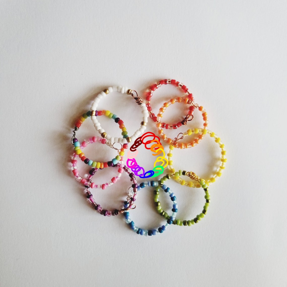 Simple seed bead ring Trendy ring Handmade ring Etsy