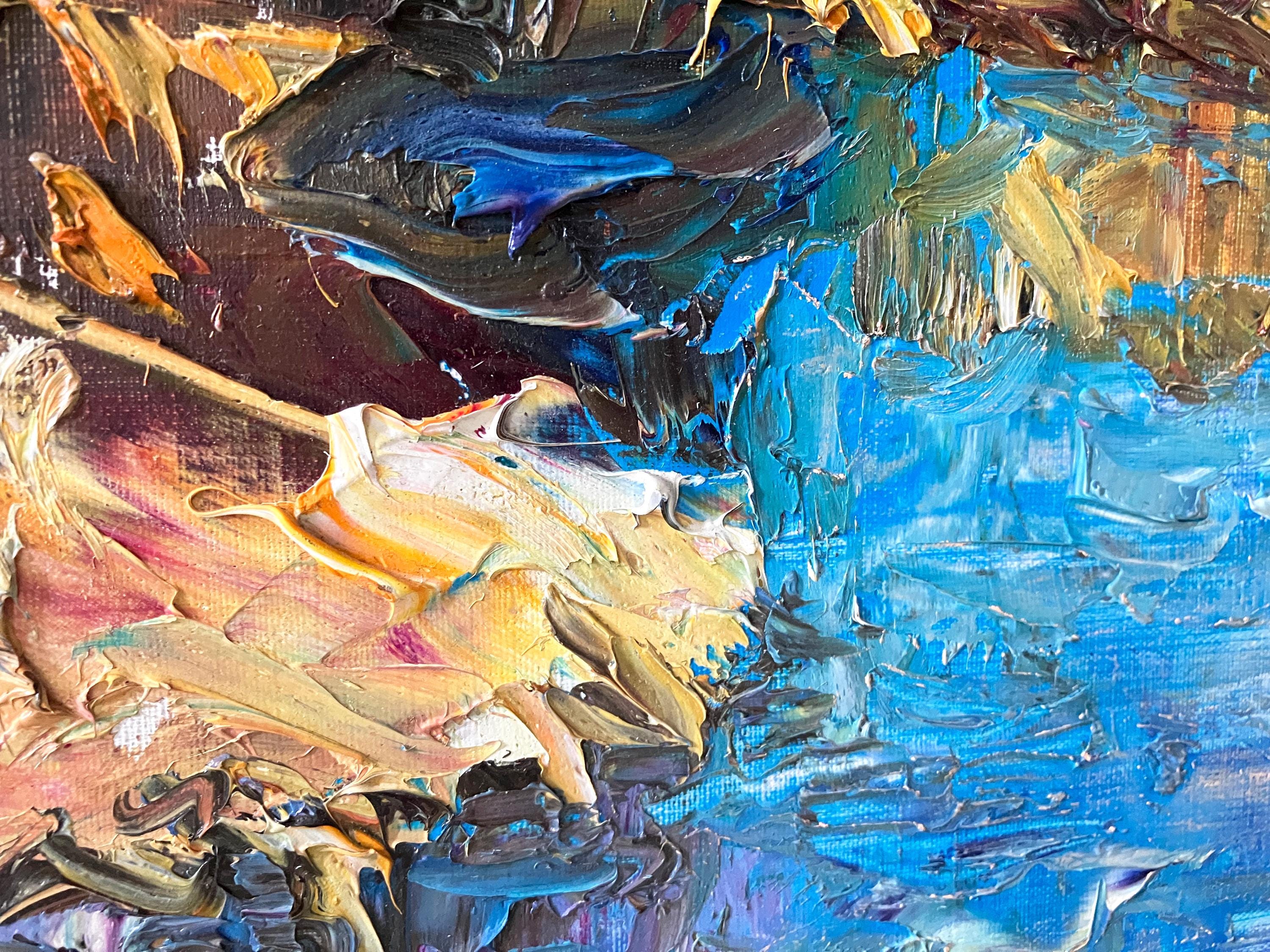 Impasto Oil Painting Abstract Nature Landscape on Canvas by Makarov ...