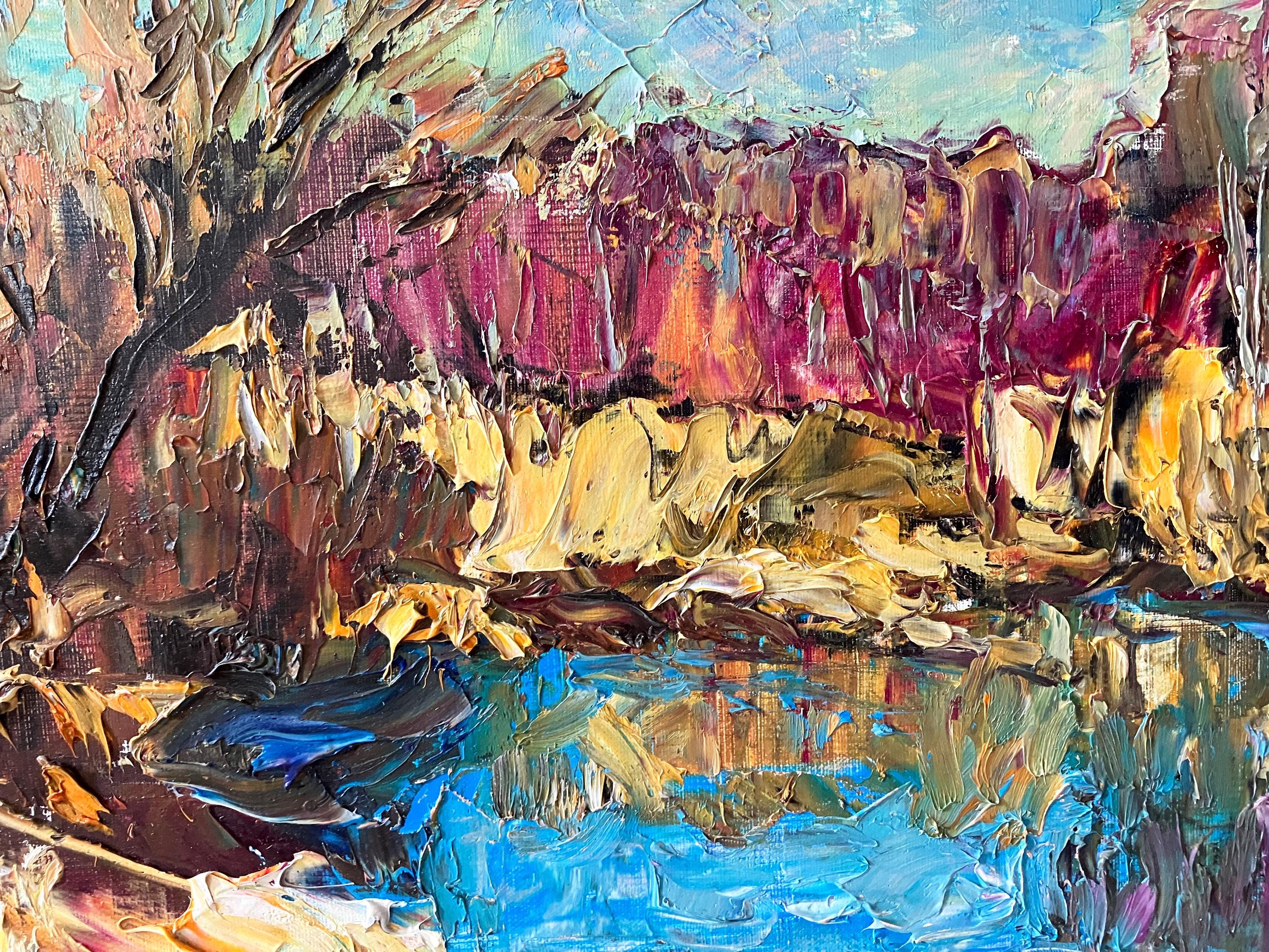 Impasto Oil Painting Abstract Nature Landscape on Canvas by Makarov ...