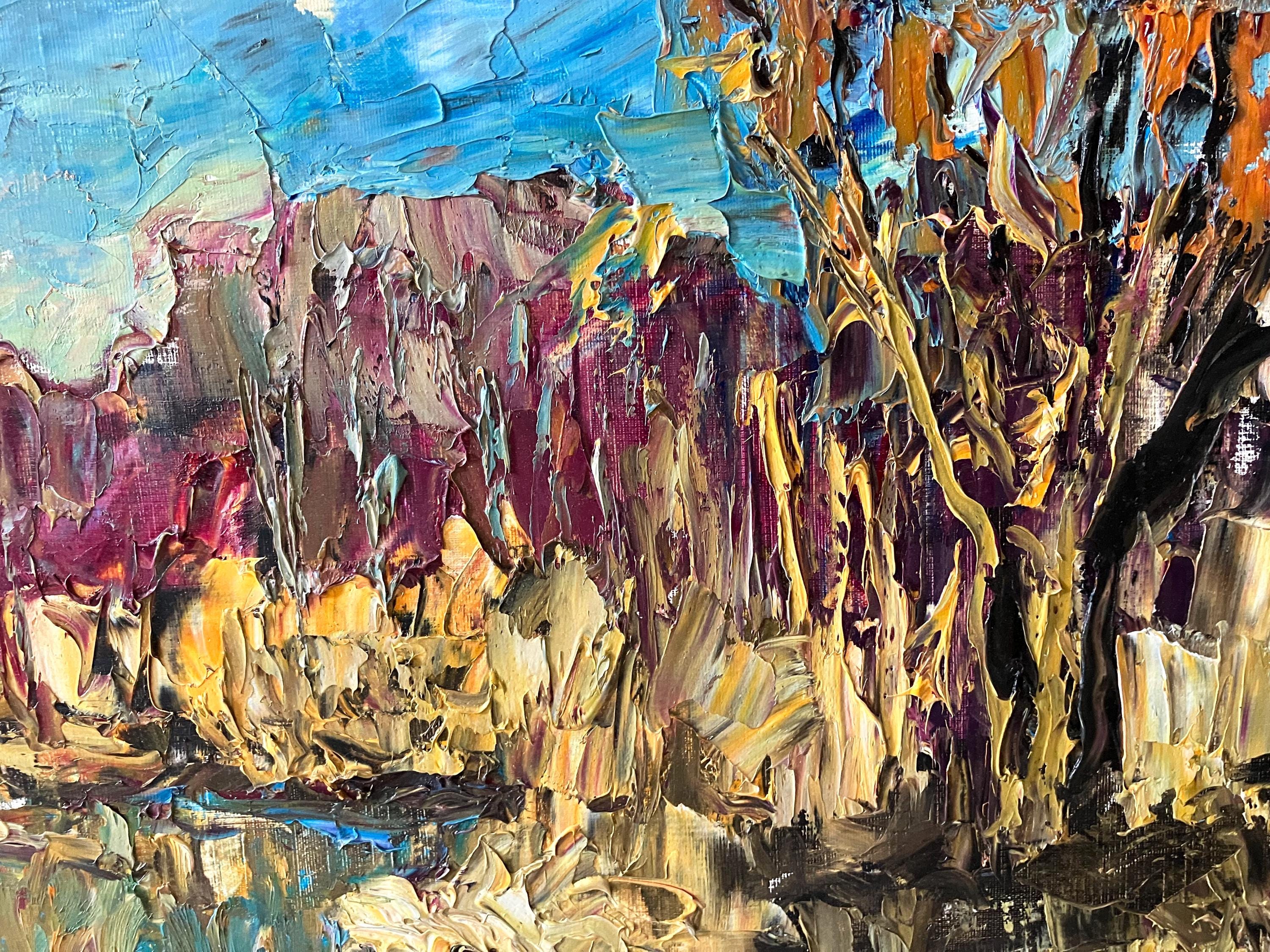 Impasto Oil Painting Abstract Nature Landscape on Canvas by Makarov ...