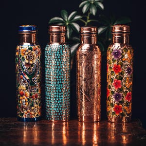 Handcrafted Copper Water Bottle | 100% Pure Copper