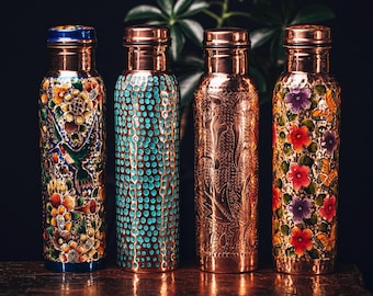 Handcrafted Copper Water Bottle | 100% Pure Copper