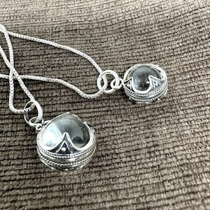 Crystal Ball Pendant, Sterling Silver Necklace With Various