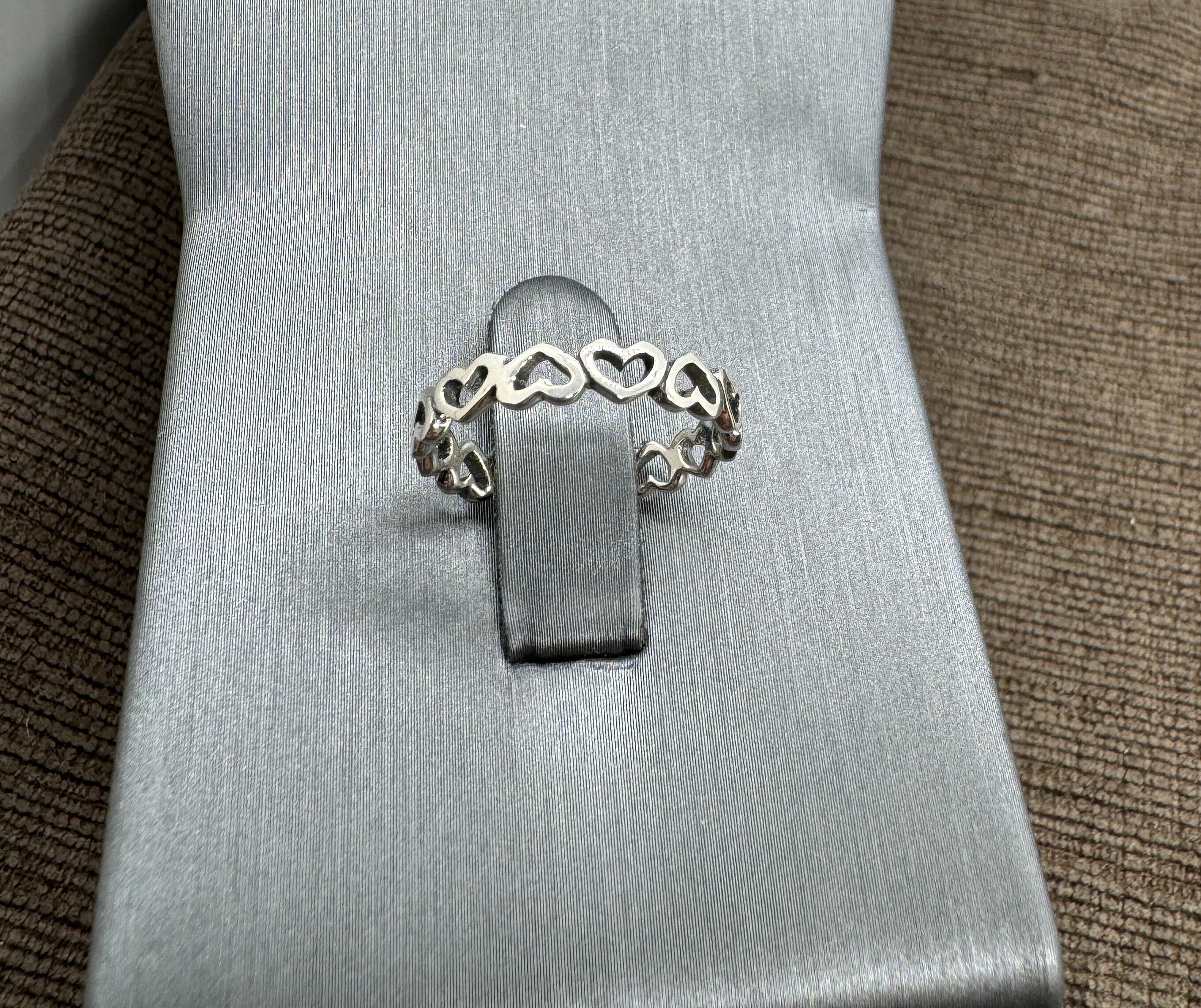 Sterling Silver Heart Ring-heart Band Ring-thumb Ring