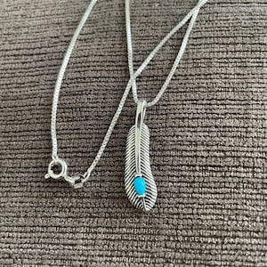 Sterling Silver Feather Necklace- Sterling Silver Feather Pendant- Unisex Jewelry