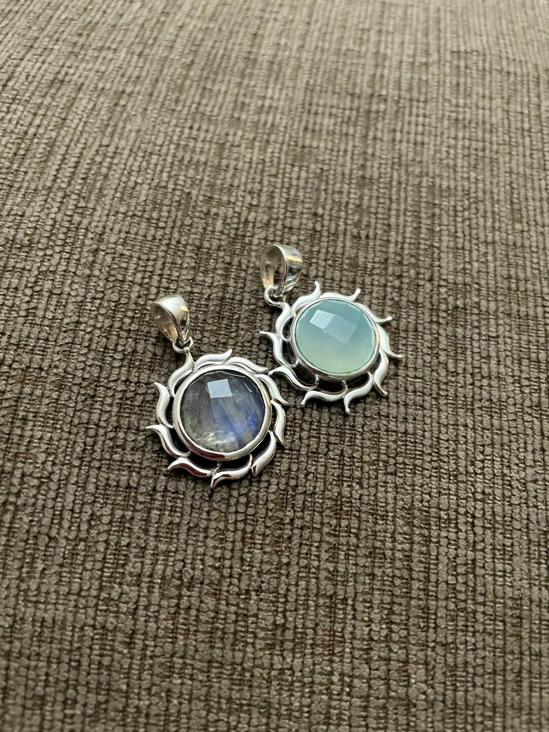 Sterling Silver Sunburst Pendant Necklace With Crystals From Swarovski 1