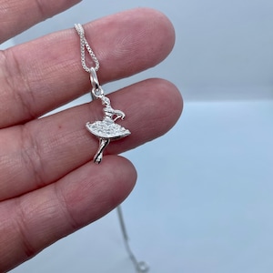 Sterling Silver Ballerina Pendant- Ballerina Necklace-Ballerina Dancer -Dance Recital Gift