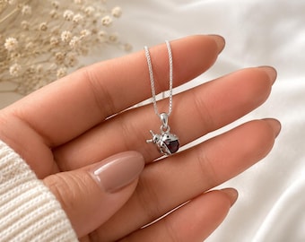 Marienkäfer-Anhänger aus Sterlingsilber – Marienkäfer-Charm – Marienkäfer-Halskette