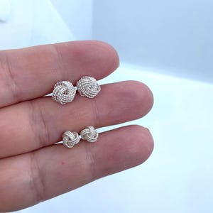 Love Knot Stud Earrings-Cute-Classy-Everyday Wear-Bridesmaids Gift-WeddingGifts
