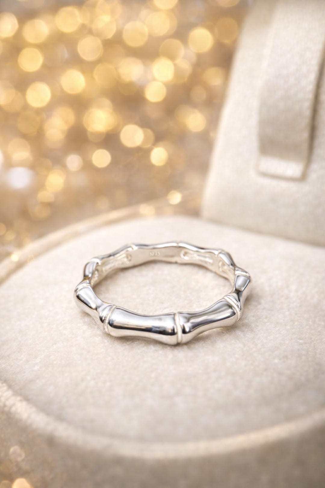 Sterling Silver Bamboo Ring – Minimalist Everyday Jewelry - Etsy
