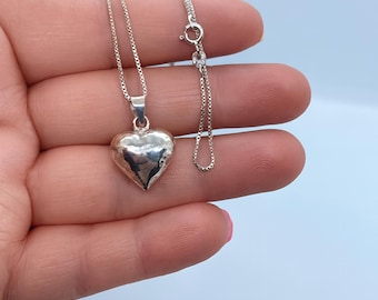 ハートネックレス シルバー、925スターリングシルバー ハート