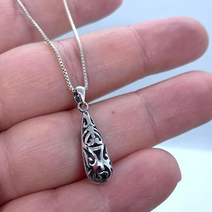 Colgante de filigrana de plata de ley - Collar de filigrana único
