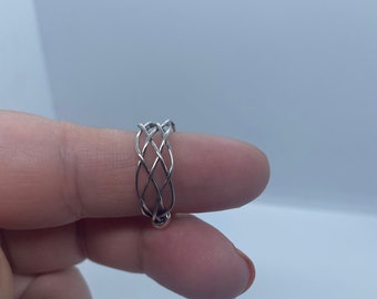 Sterling silver adjustable ring, Unique-everyday wear- cuff ring