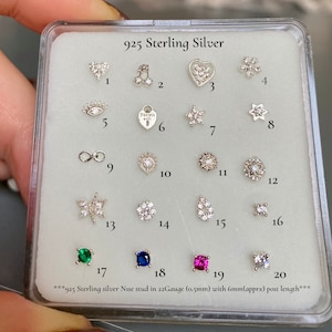 925 Sterling Silver Bone Nose Stud| Infinity Nose Stud | Silver Nose Ring| Indian Nose Stud | Pin style Nose Stud | Evil Eye Nose Stud