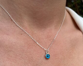 MYSTIC JEWELS By Dalia Collana Occhio Turco In Argento 925 Con Zircone Azzurro - 3